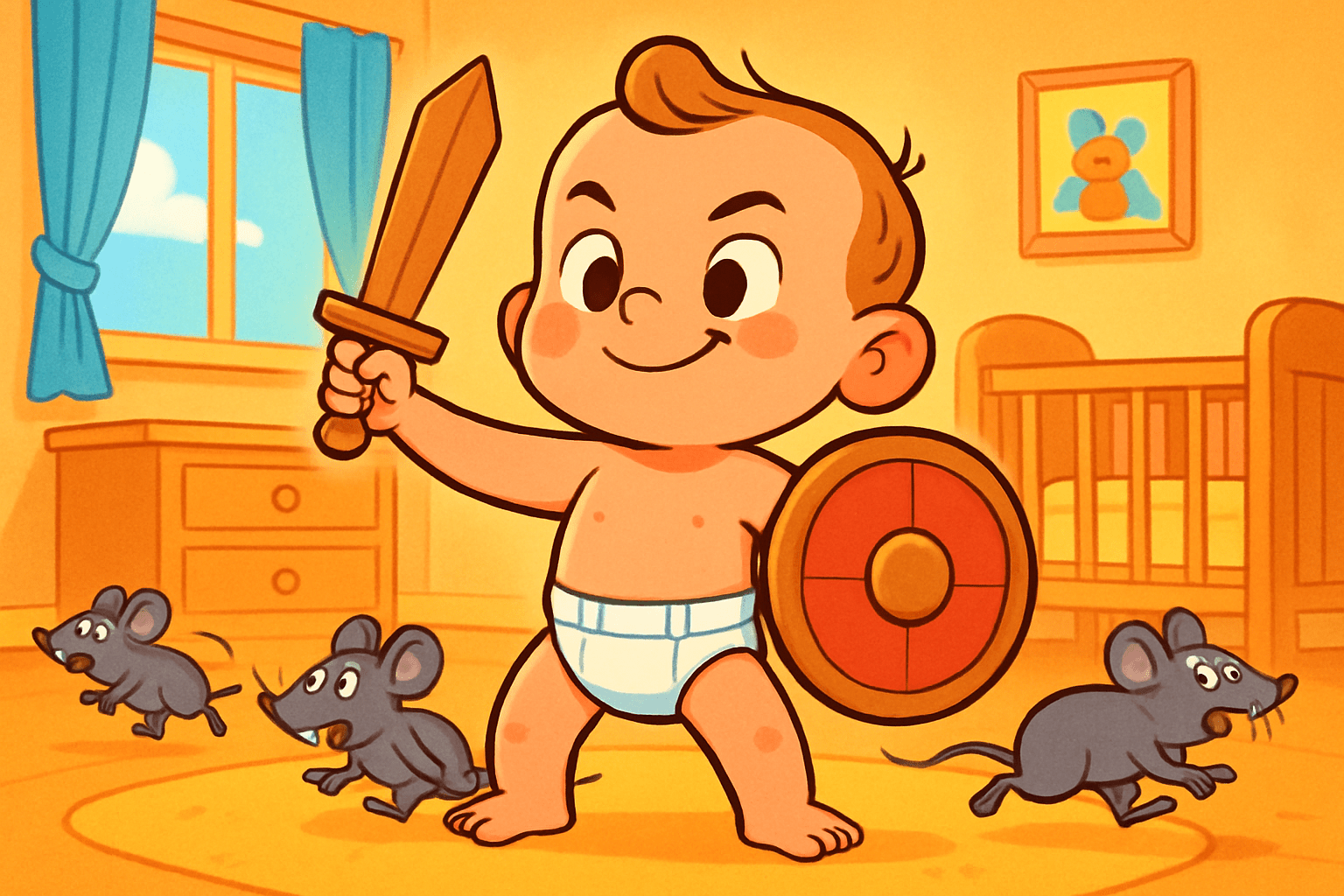 Balita yang gagah berani mengusir tikus