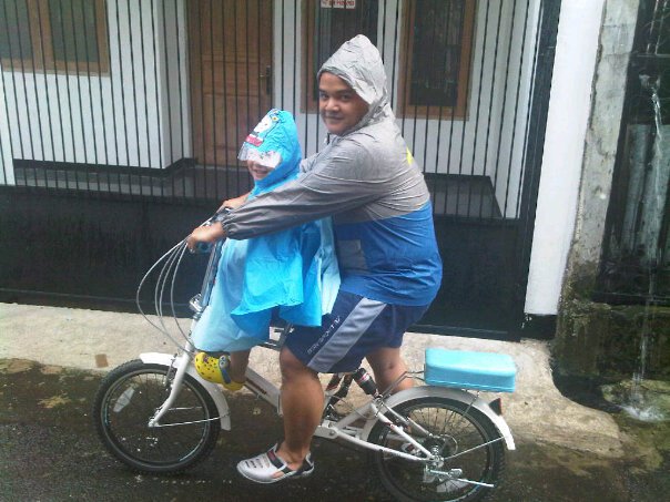 sepeda boncengan depan