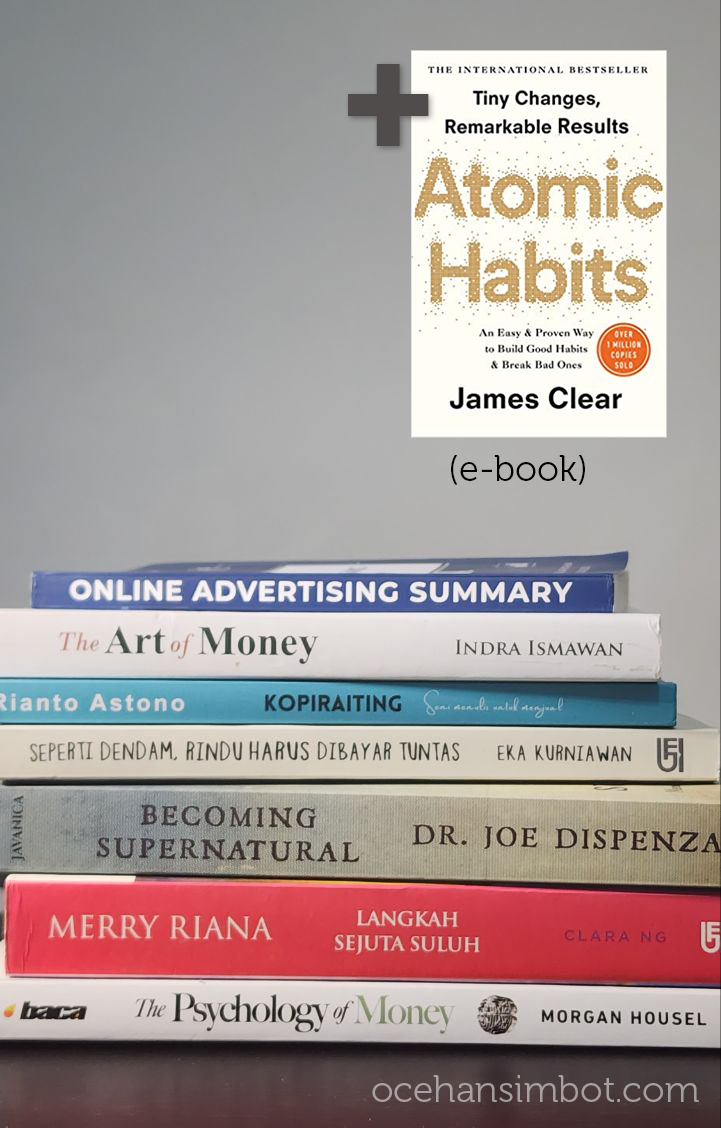 tumpukan buku yang berhasil diselesaikan dalam 40 hari