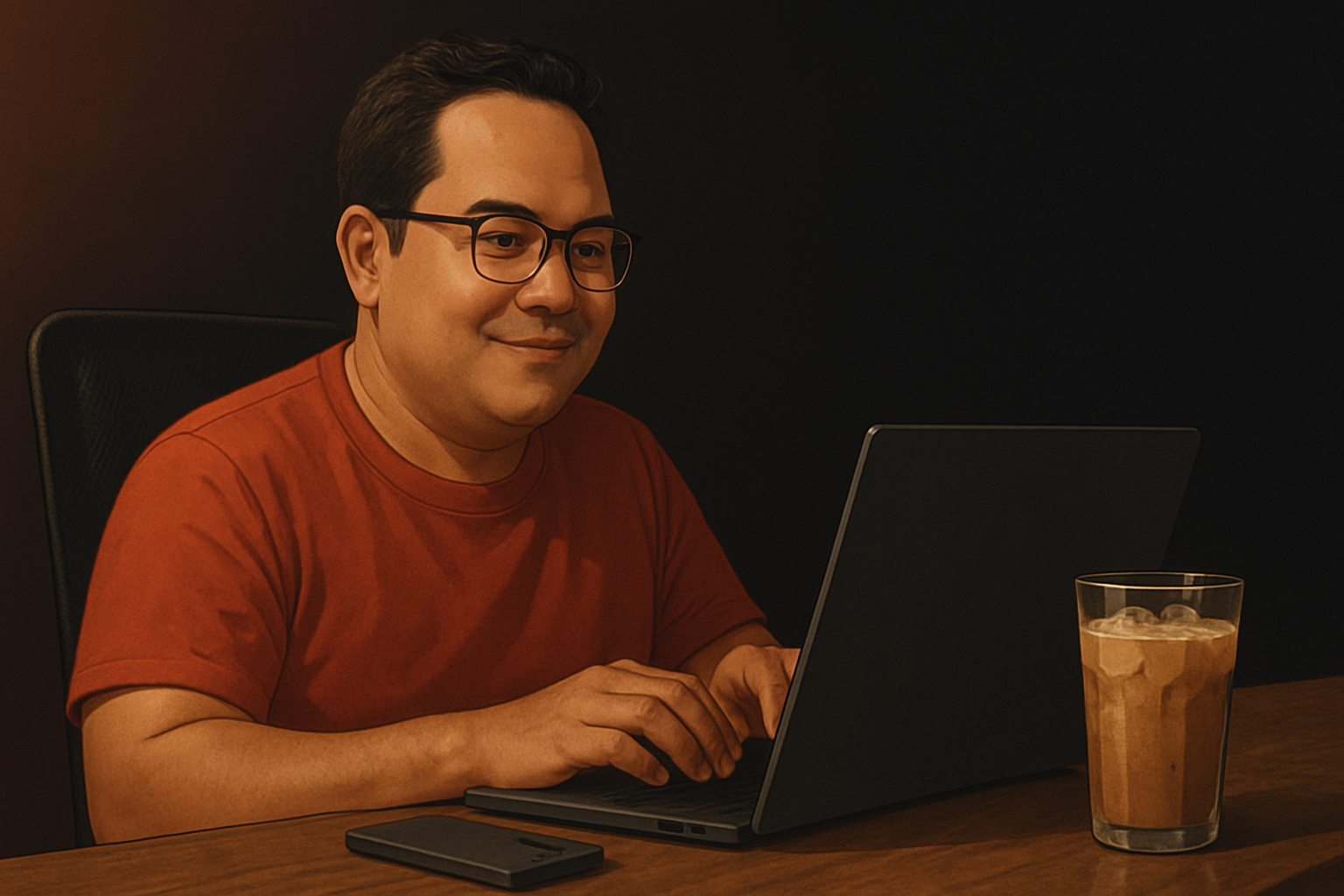 agung mbot sedang ngeblog